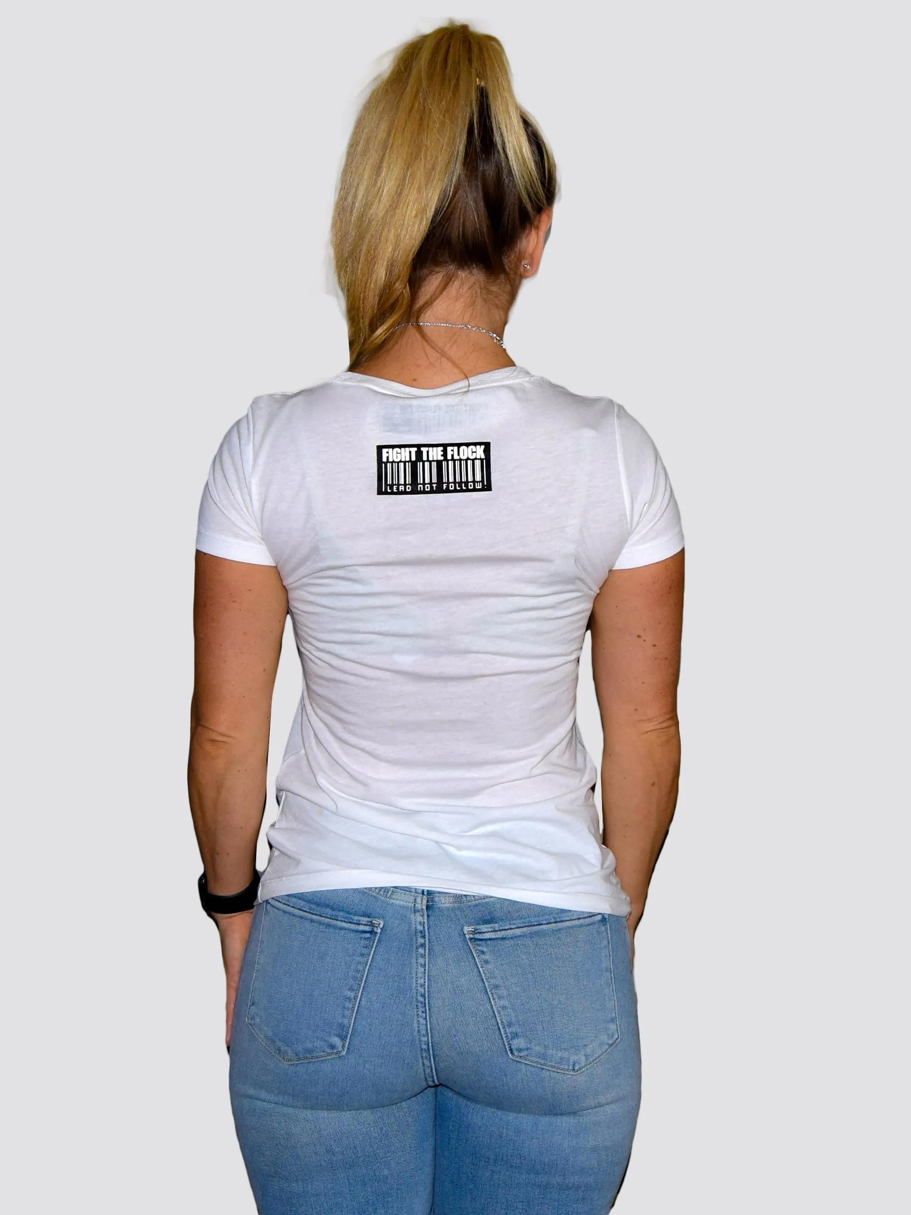 BARCODE LOGO Womens V-Neck T-Shirt
