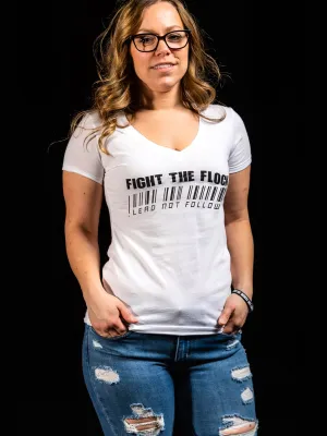 BARCODE LOGO Womens V-Neck T-Shirt
