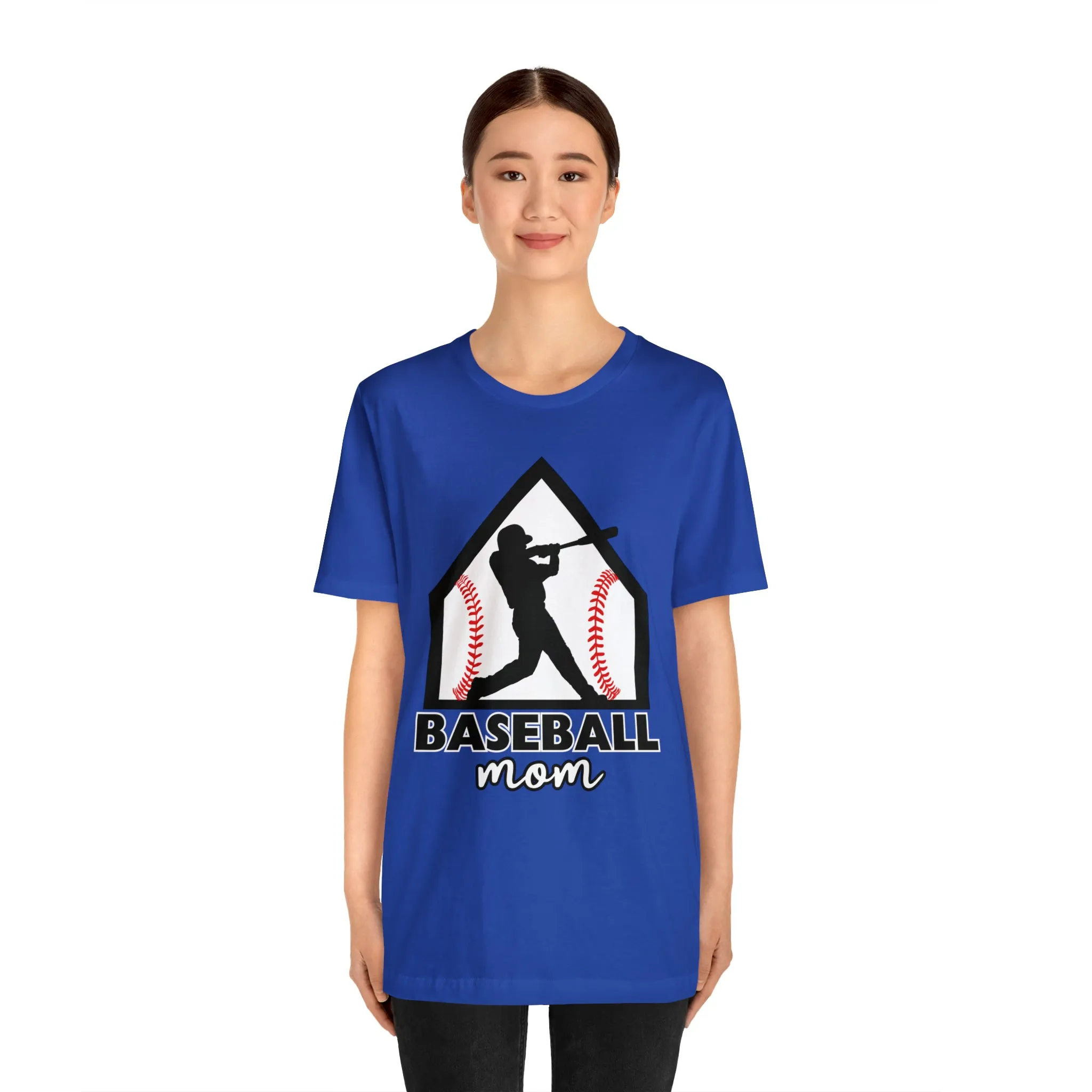 Baseball Mom with base Short Sleeve Tee
