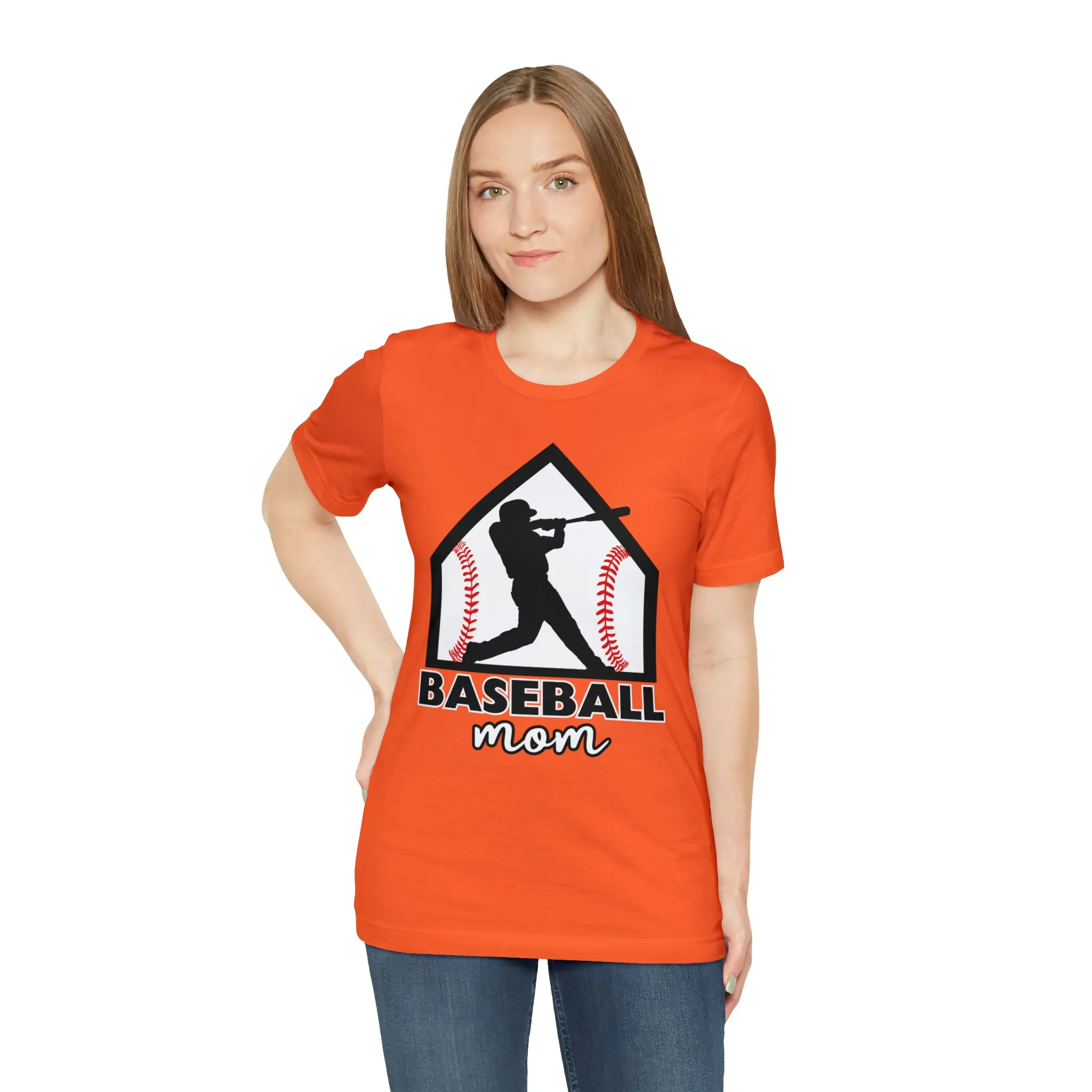 Baseball Mom with base Short Sleeve Tee