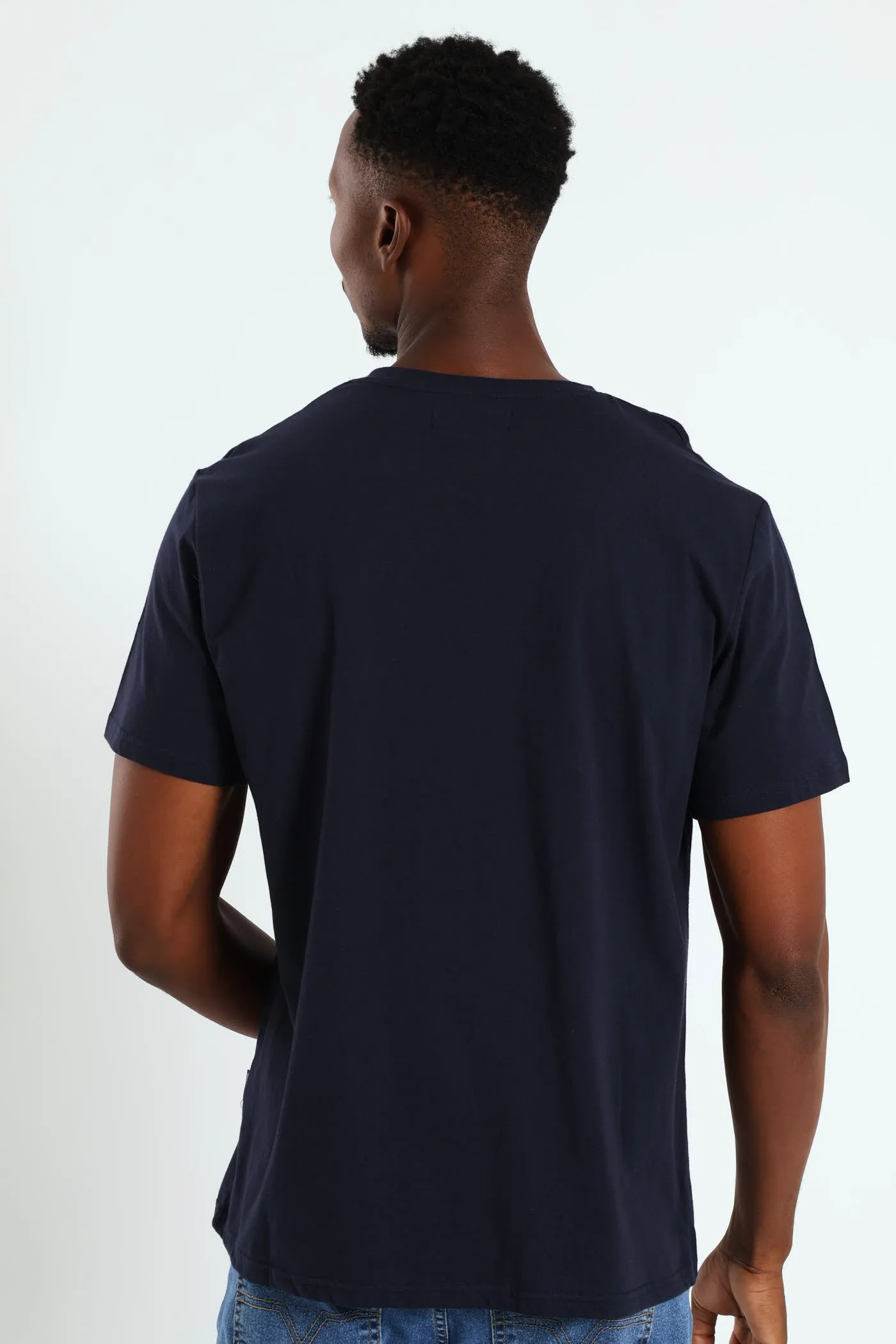 Basic V-Neck Tee - Navy