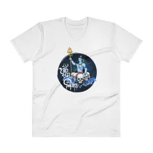Bengali Lightweight Fashion V-Neck T-Shirt - Om Namah Shivay-01