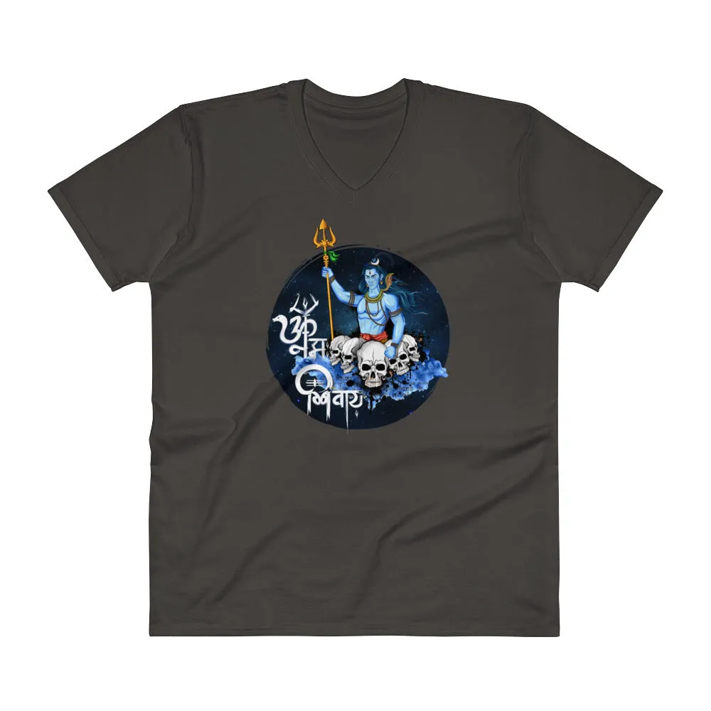 Bengali Lightweight Fashion V-Neck T-Shirt - Om Namah Shivay-01