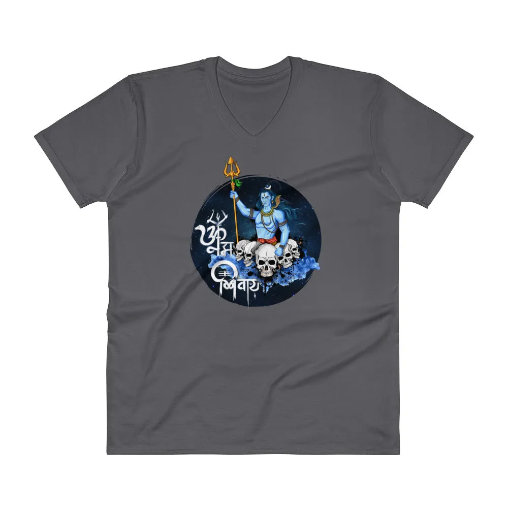 Bengali Lightweight Fashion V-Neck T-Shirt - Om Namah Shivay-01