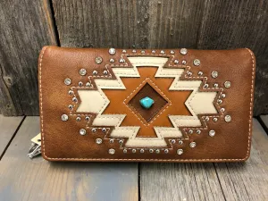 BGMW841-W010BR Wallet - Aztec w/Turq Stone