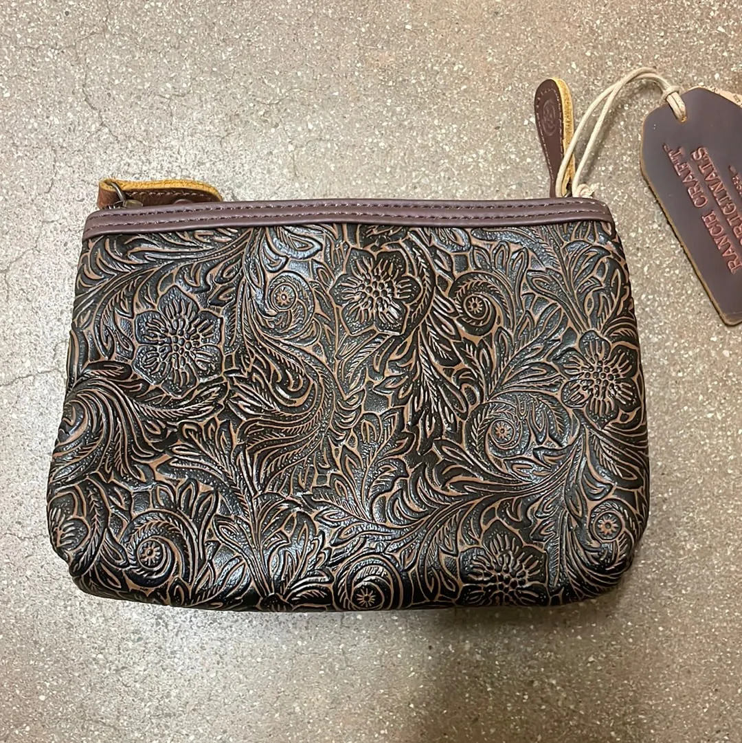 BGOT23760BT Bag Travel 2 Pocket Leather Tooled