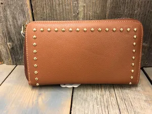 BGPW03-W003BR Wallet - Studs Collection Wristlet Phone Charging