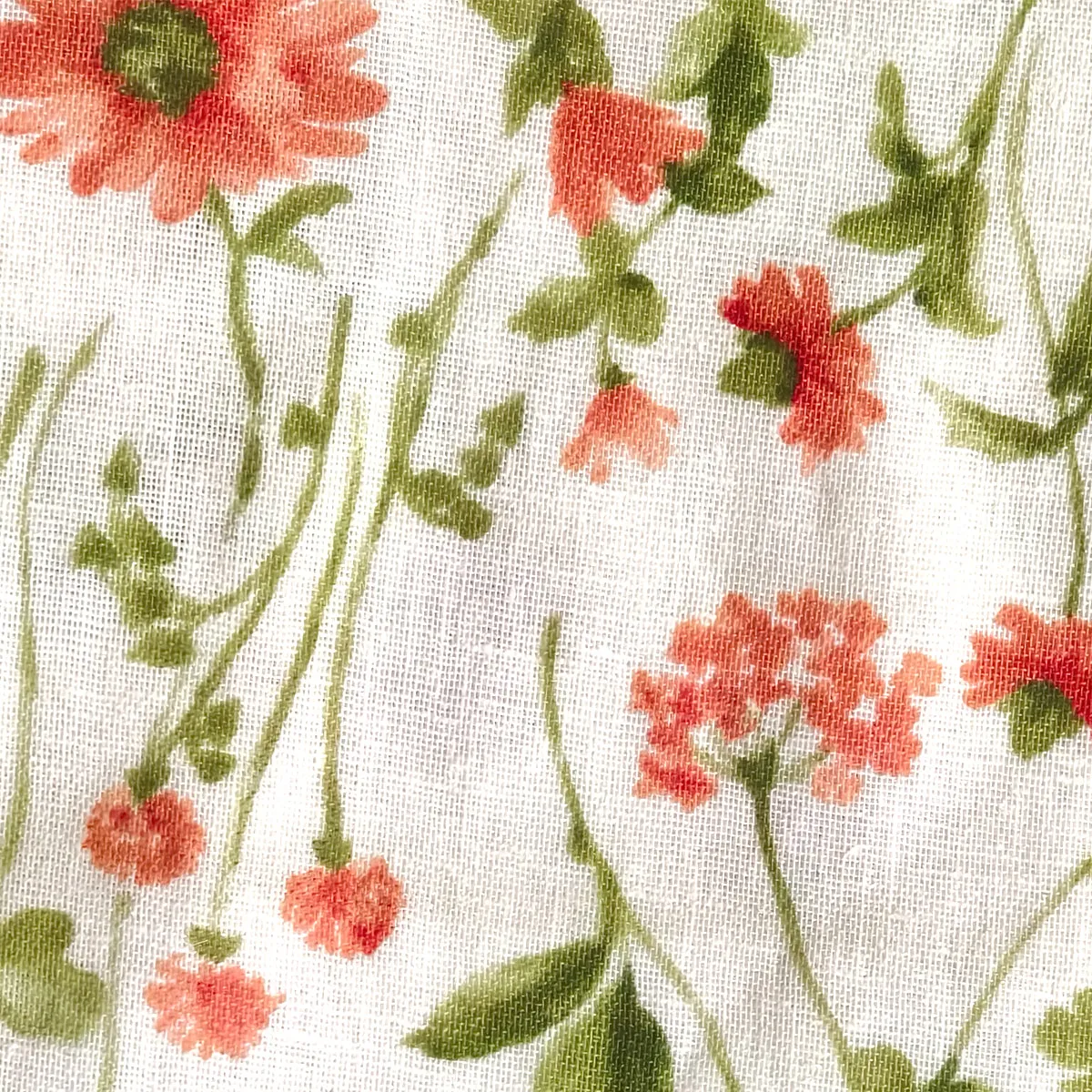 Big Flower Printed Cotton Scarf - Japan