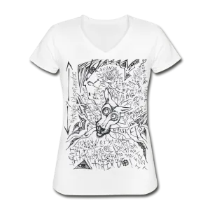 BLACK & WHITE COLLECTION WOMEN'S V-NECK T-SHIRT