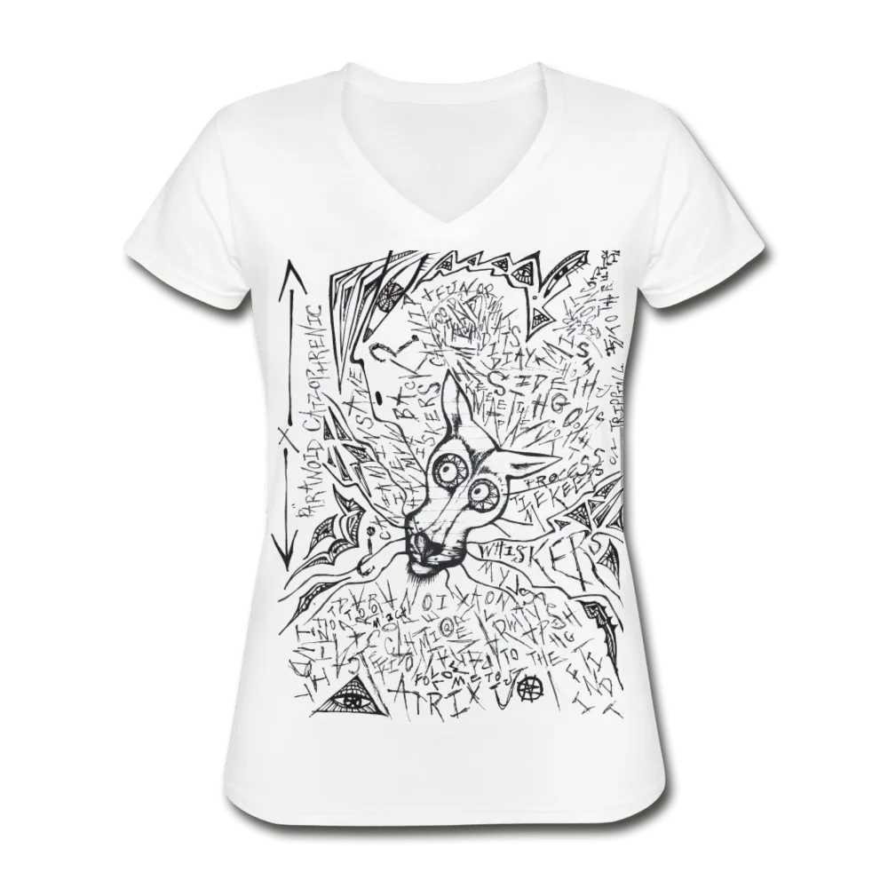 BLACK & WHITE COLLECTION WOMEN'S V-NECK T-SHIRT