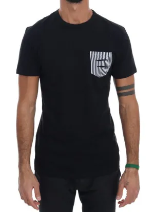 Black Cotton Crewneck T-Shirt