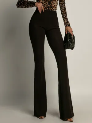 Black High Waisted Flare Pants