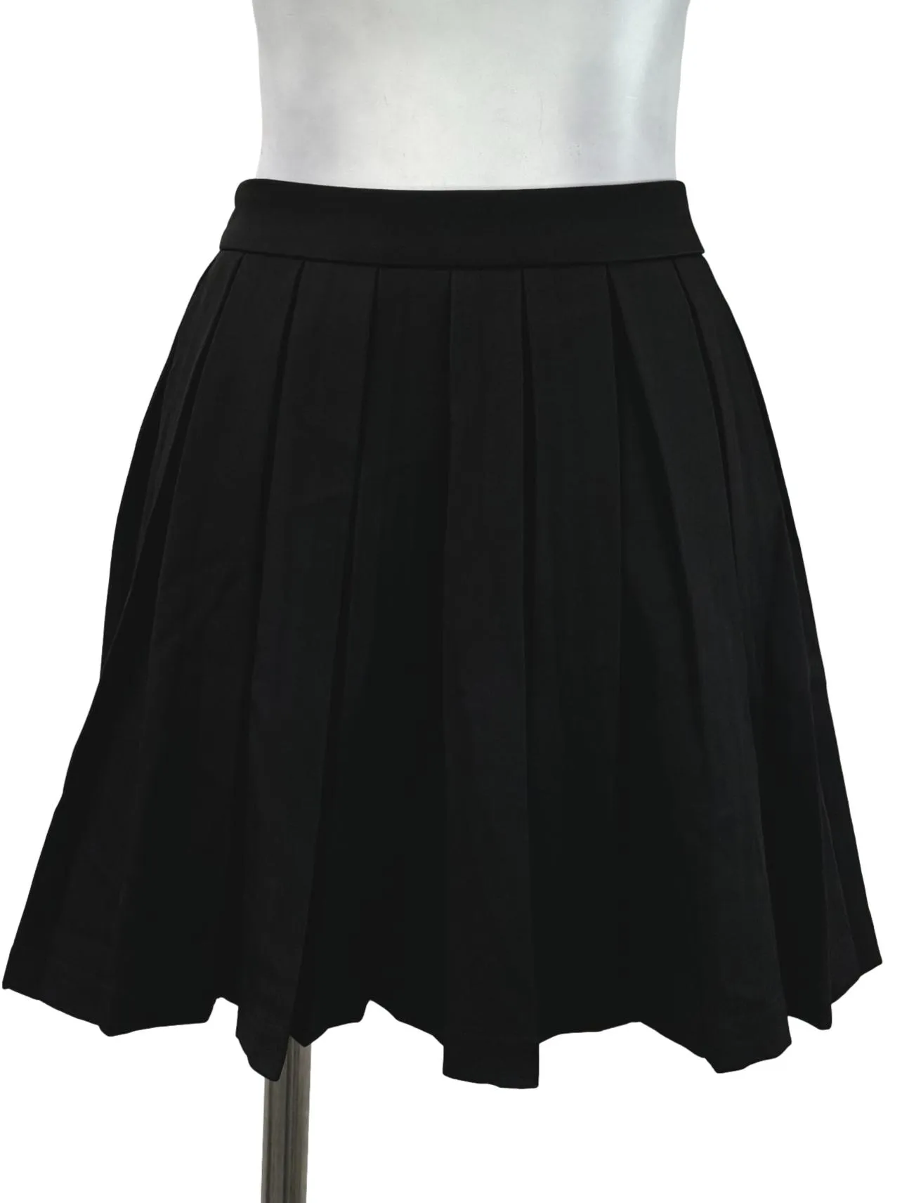 Black Pleated Mini Skirt