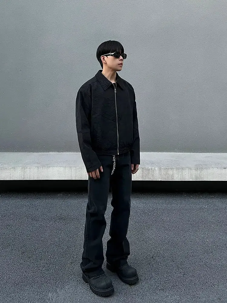 Black Slim Fit Straight Jeans