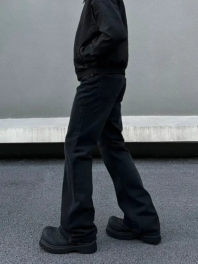 Black Slim Fit Straight Jeans