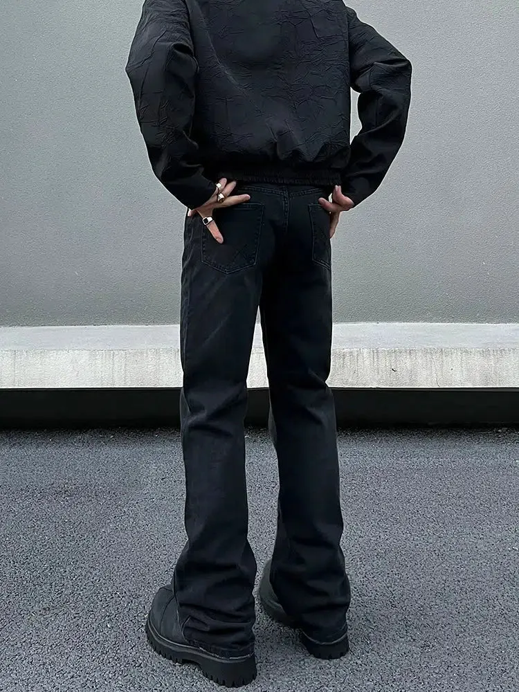 Black Slim Fit Straight Jeans