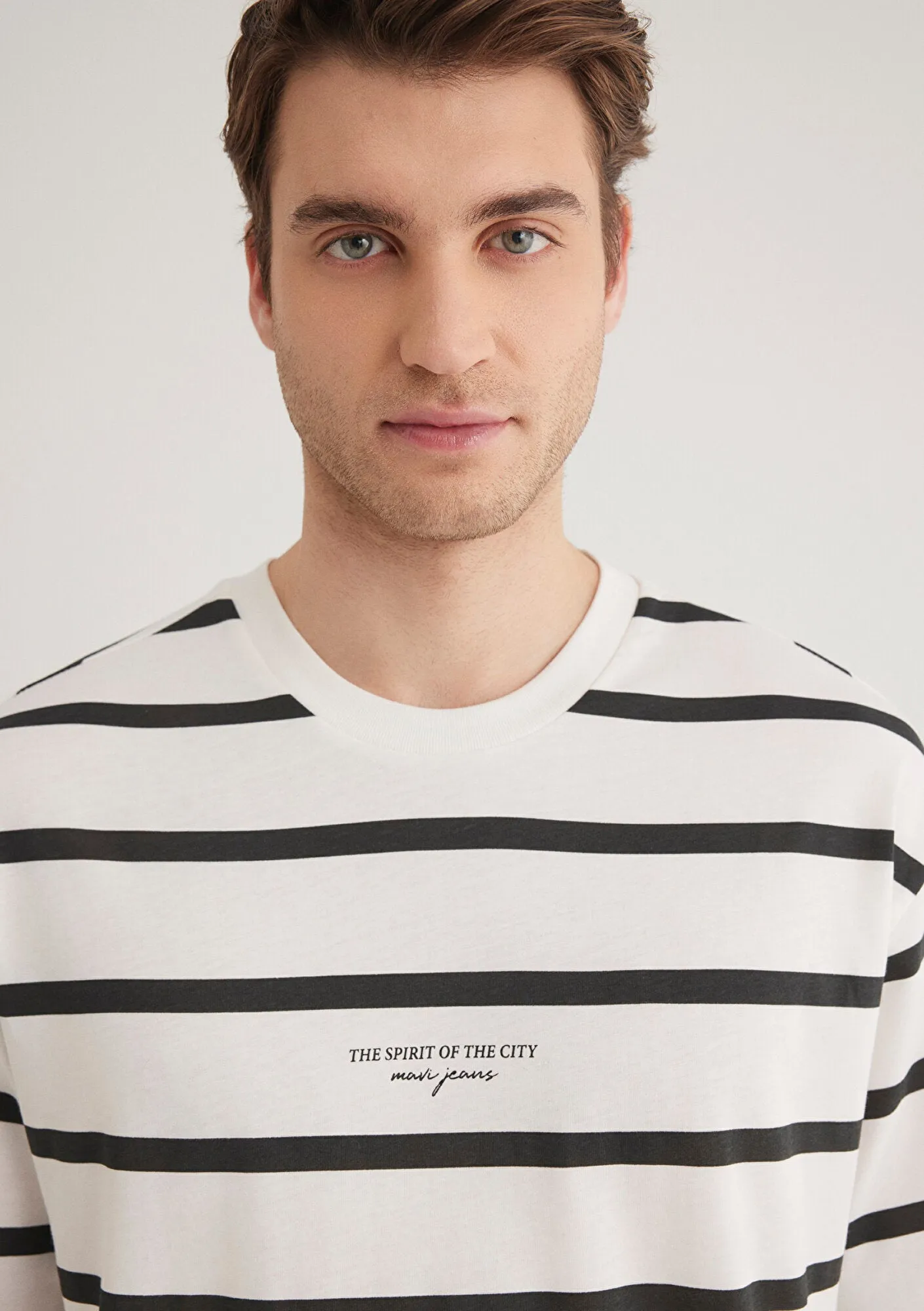 Black Striped Ecru T-Shirt