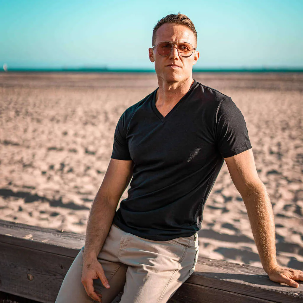 Black V Neck T-Shirt