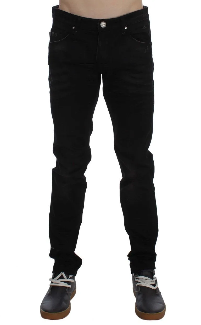 Black Wash Cotton Stretch Slim Fit Jeans