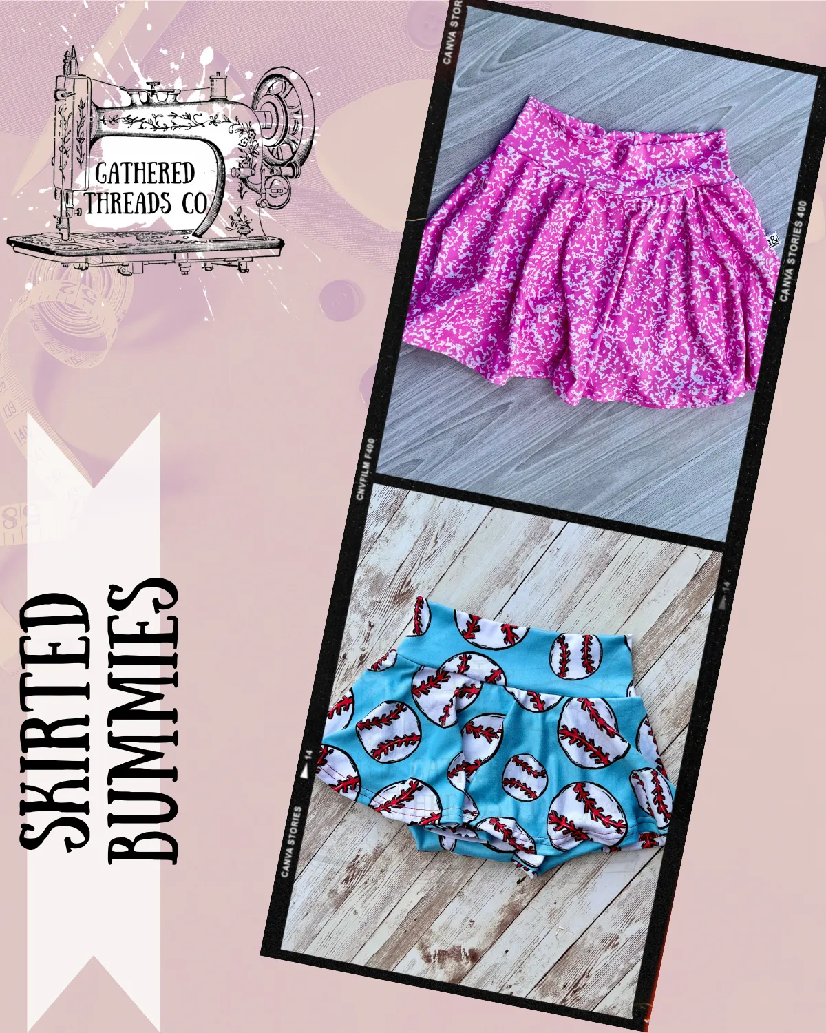 Blue Frosted Animals Skirts