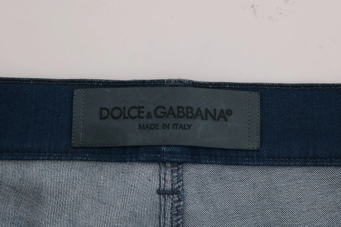 Blue Striped 14 STRETCH Slim Fit Cotton Jeans