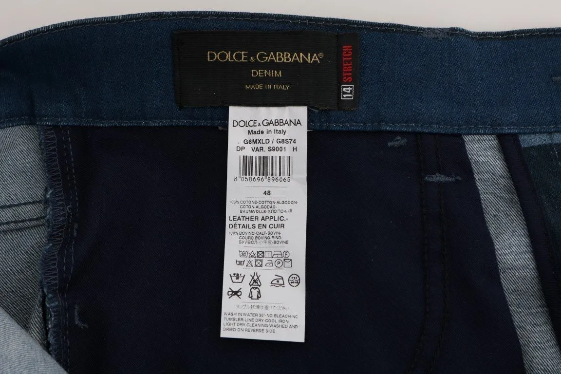 Blue Striped 14 STRETCH Slim Fit Cotton Jeans