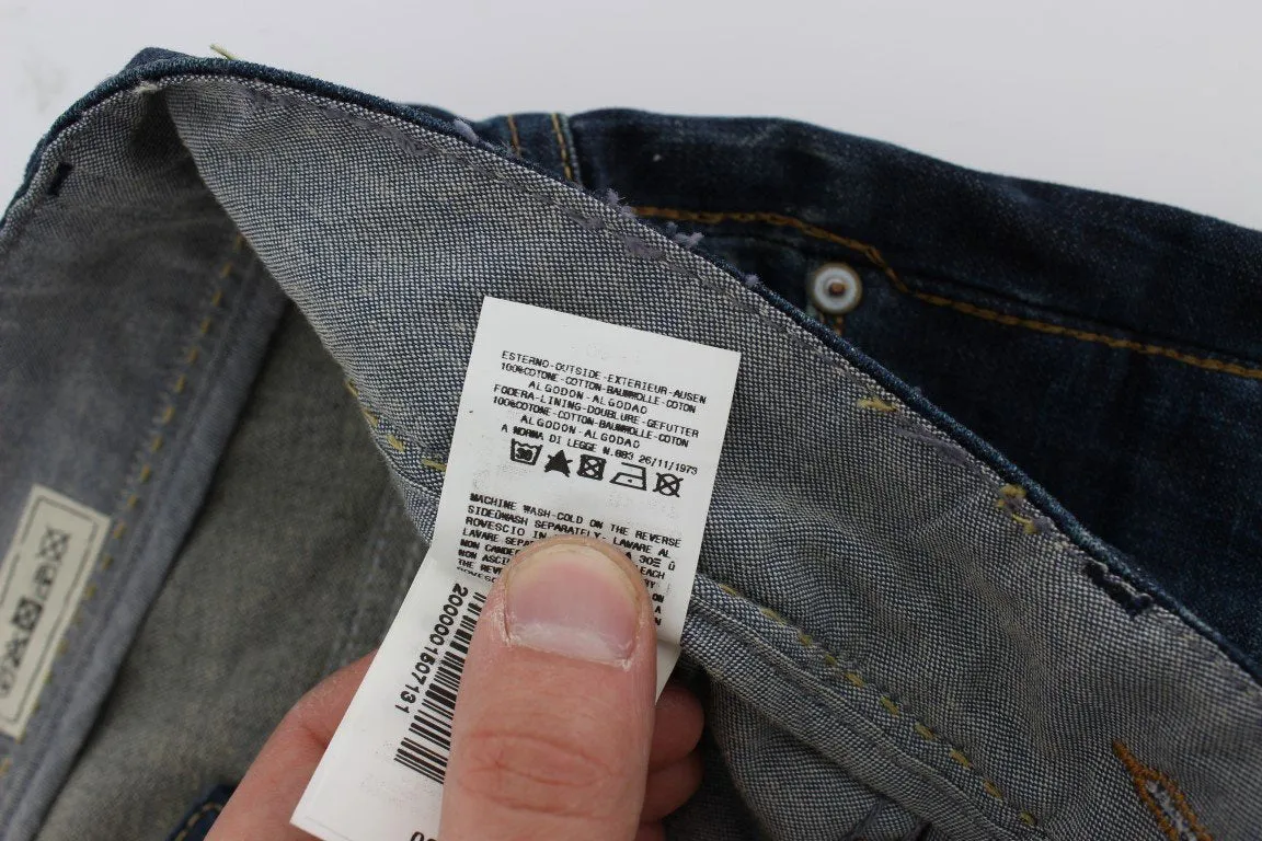 Blue Wash Cotton Slim Fit Jeans