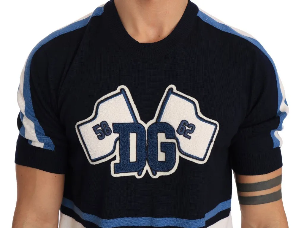 Blue Wool DG Pullover T-Shirt