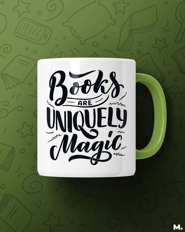 Books are uniquely magic printed mugs