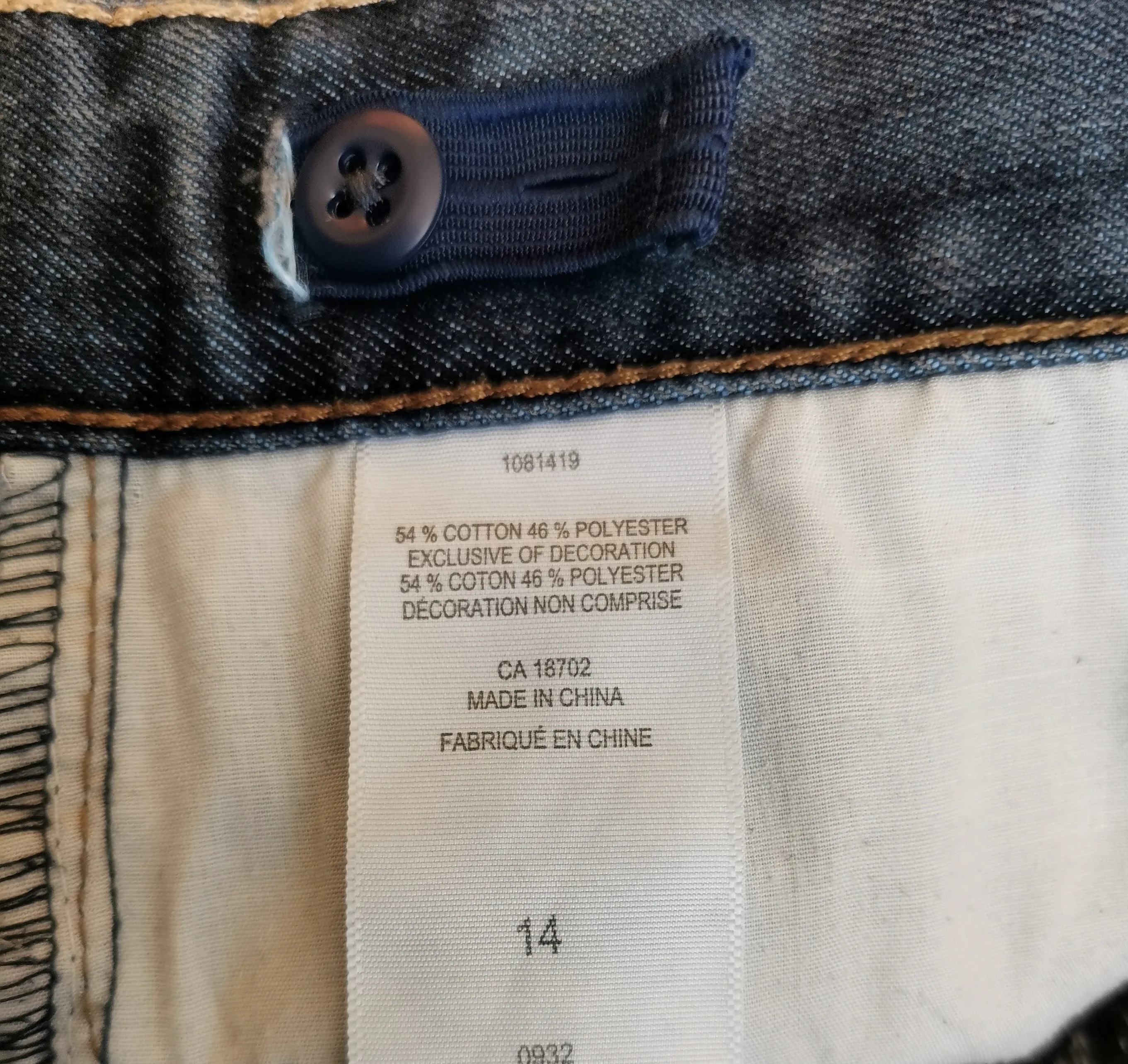 BOY SIZE 14 YEARS - LEVI'S 511, Slim Fit, Dark Wash Jeans EUC B57