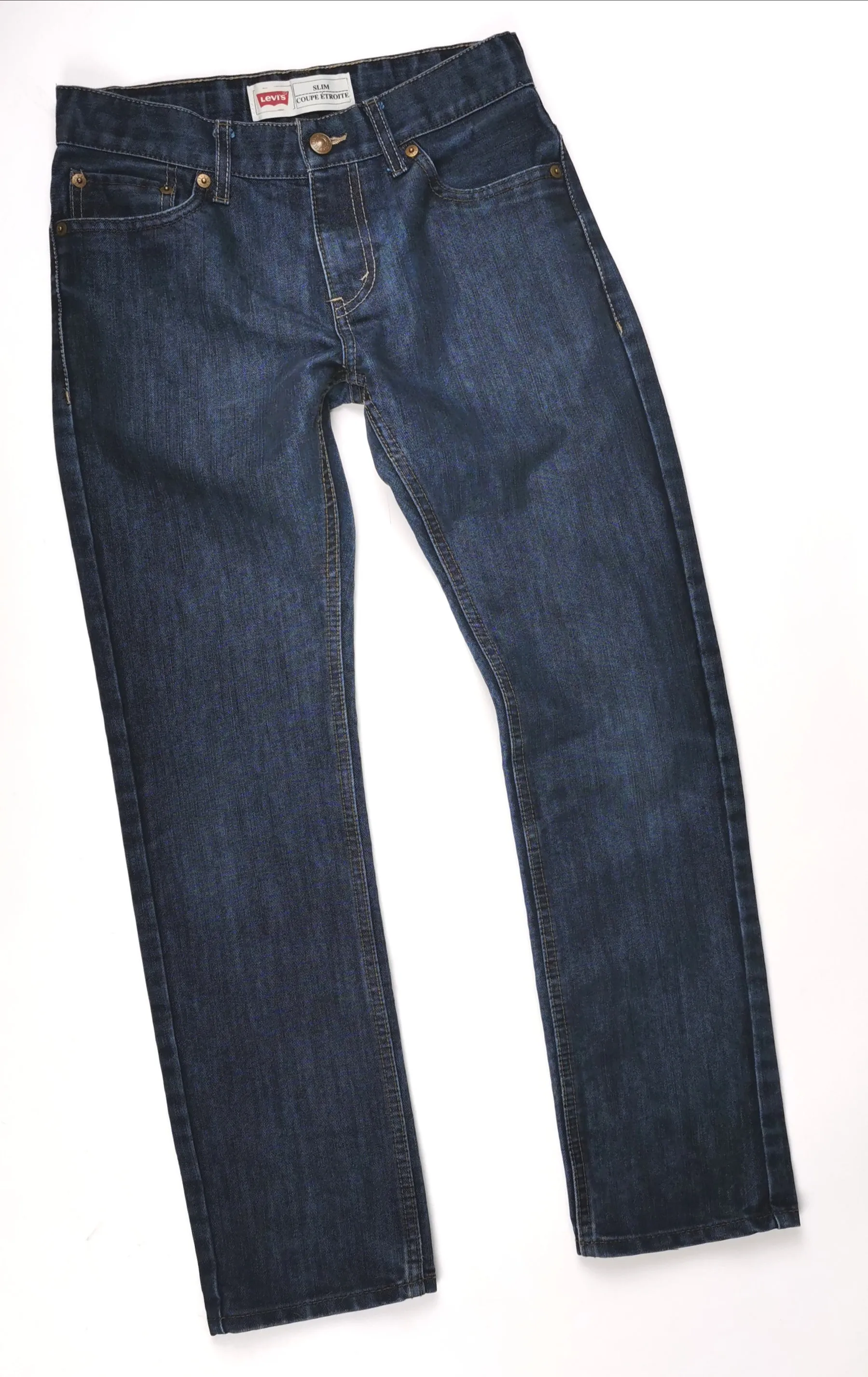BOY SIZE 14 YEARS - LEVI'S 511, Slim Fit, Dark Wash Jeans EUC B57