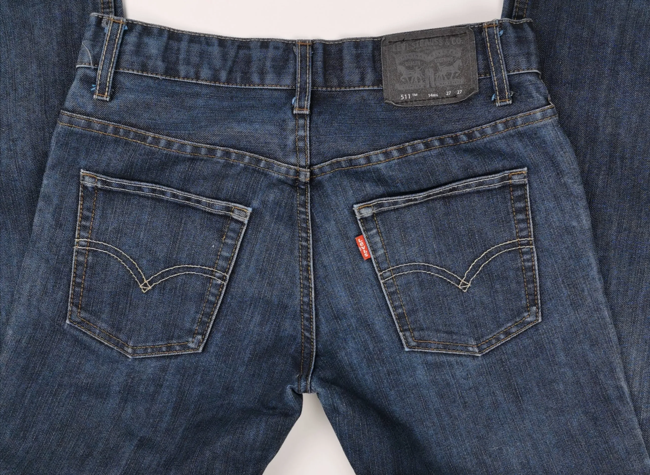 BOY SIZE 14 YEARS - LEVI'S 511, Slim Fit, Dark Wash Jeans EUC B57