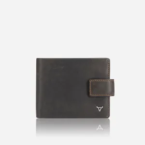 Brando Executive Leather Press Stud Wallet Brown