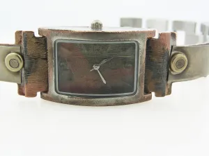 brass & silver Watch, Multicolor Dial