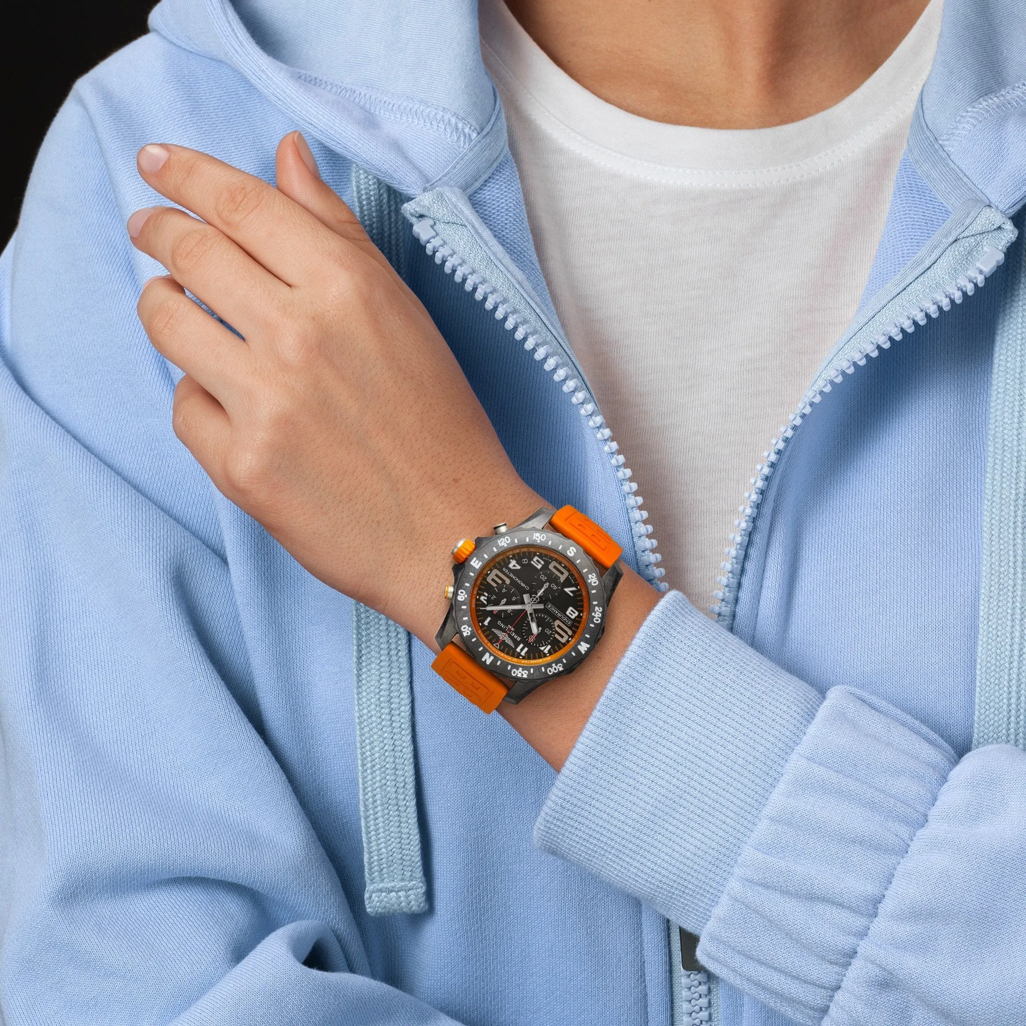 Breitling Endurance Pro 44 with Orange Strap
