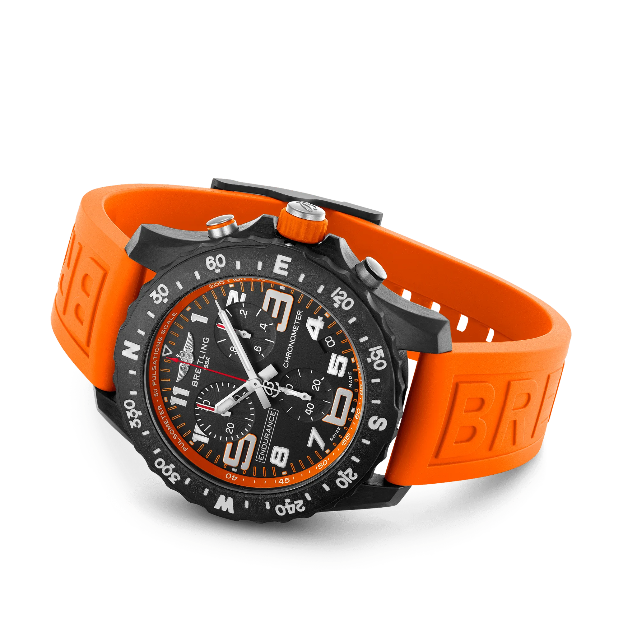 Breitling Endurance Pro 44 with Orange Strap