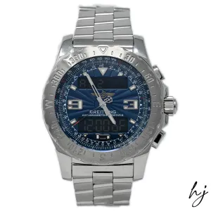 Breitling Men's AirWolf Stainless Steel 43.5mm Blue Digital Dial Watch Reference #: A78363