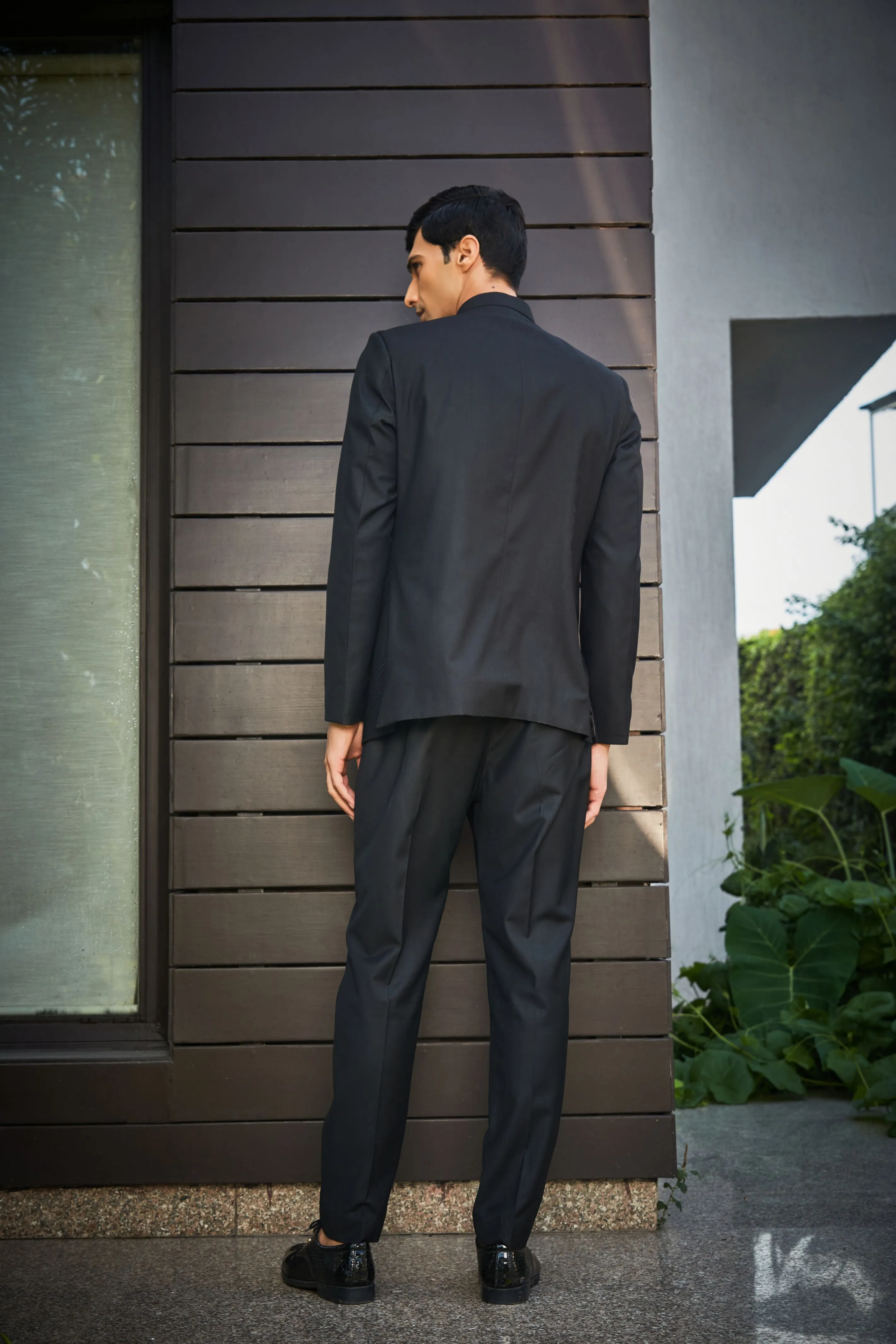 Brice- Black Bandhgala set