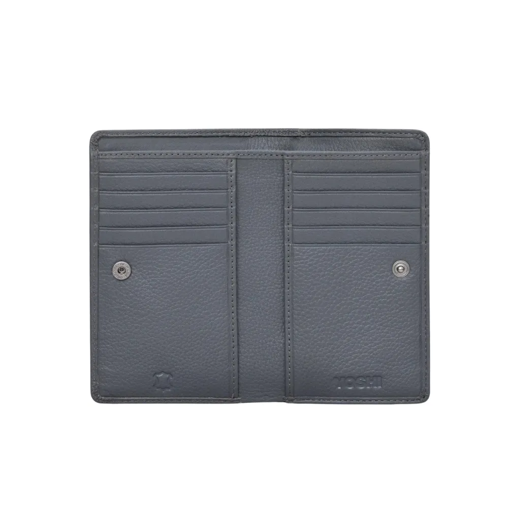 Bronte  Library zip around Grey leather Purse