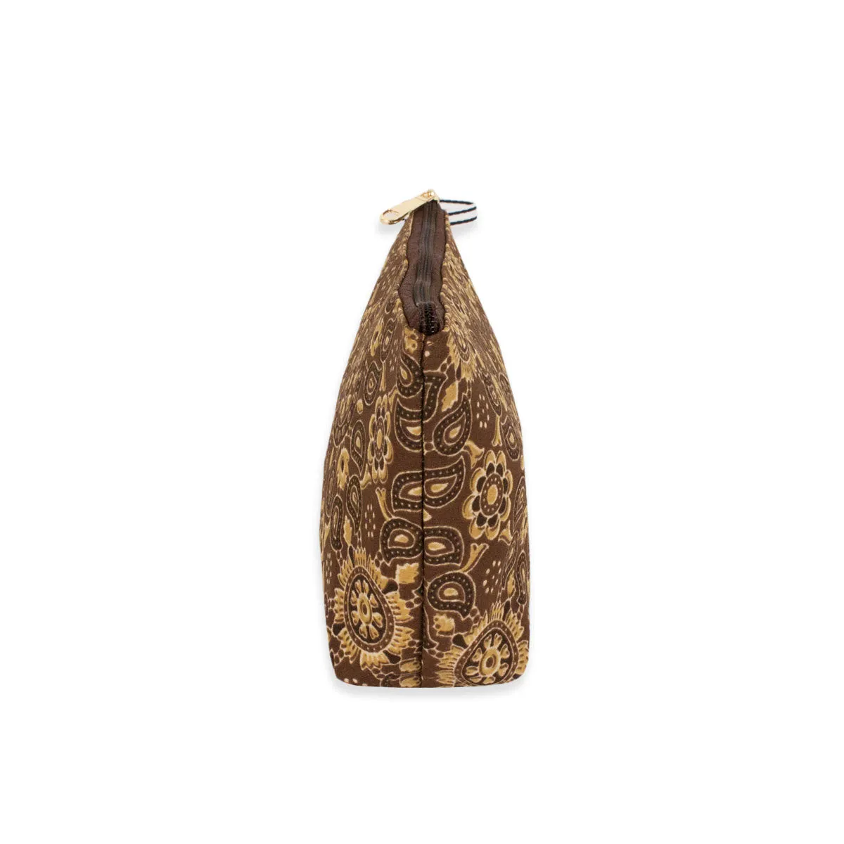 Brown Ajrakh Block Printed Pouch