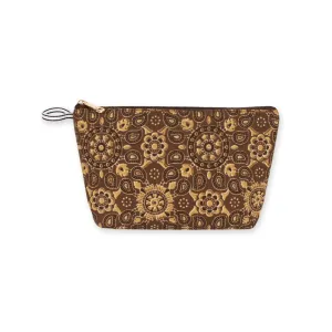 Brown Ajrakh Block Printed Pouch