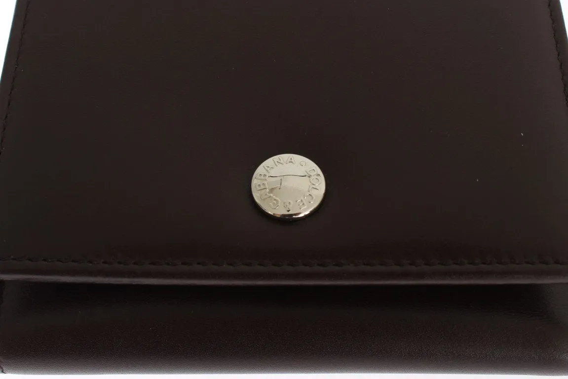 Brown Leather Trifold Wallet