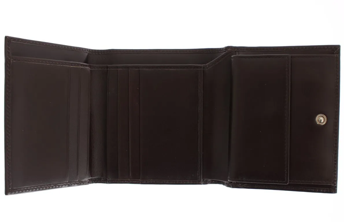 Brown Leather Trifold Wallet