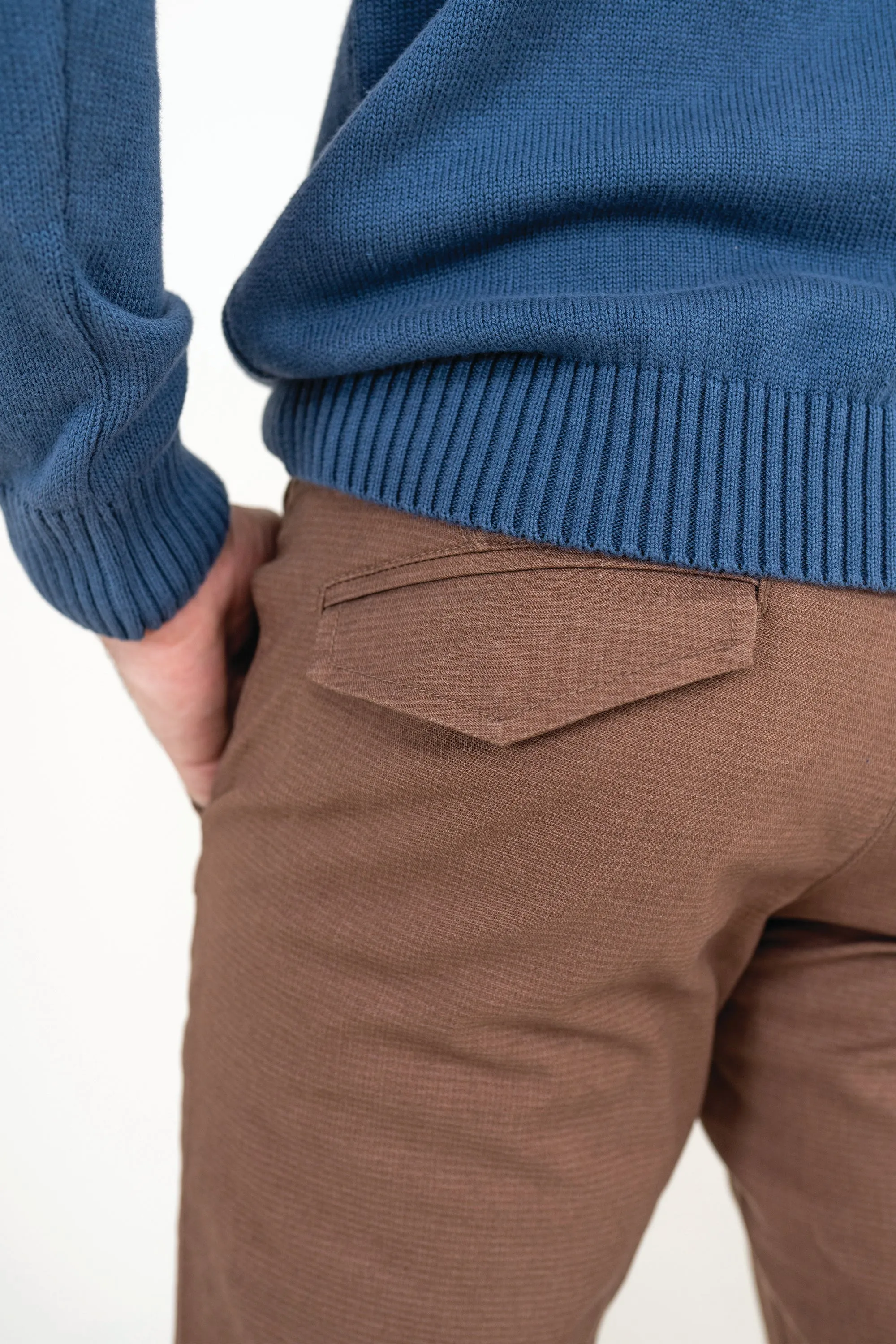Brown Slim Fit Pants