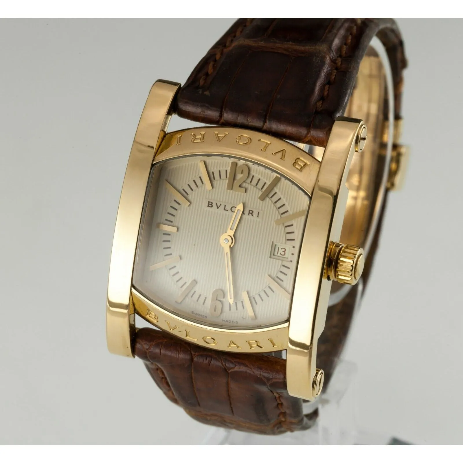 Bulgari Bvlgari Assioma Women's 18k Yellow Gold Quartz Watch w/ Box & Papers 39G
