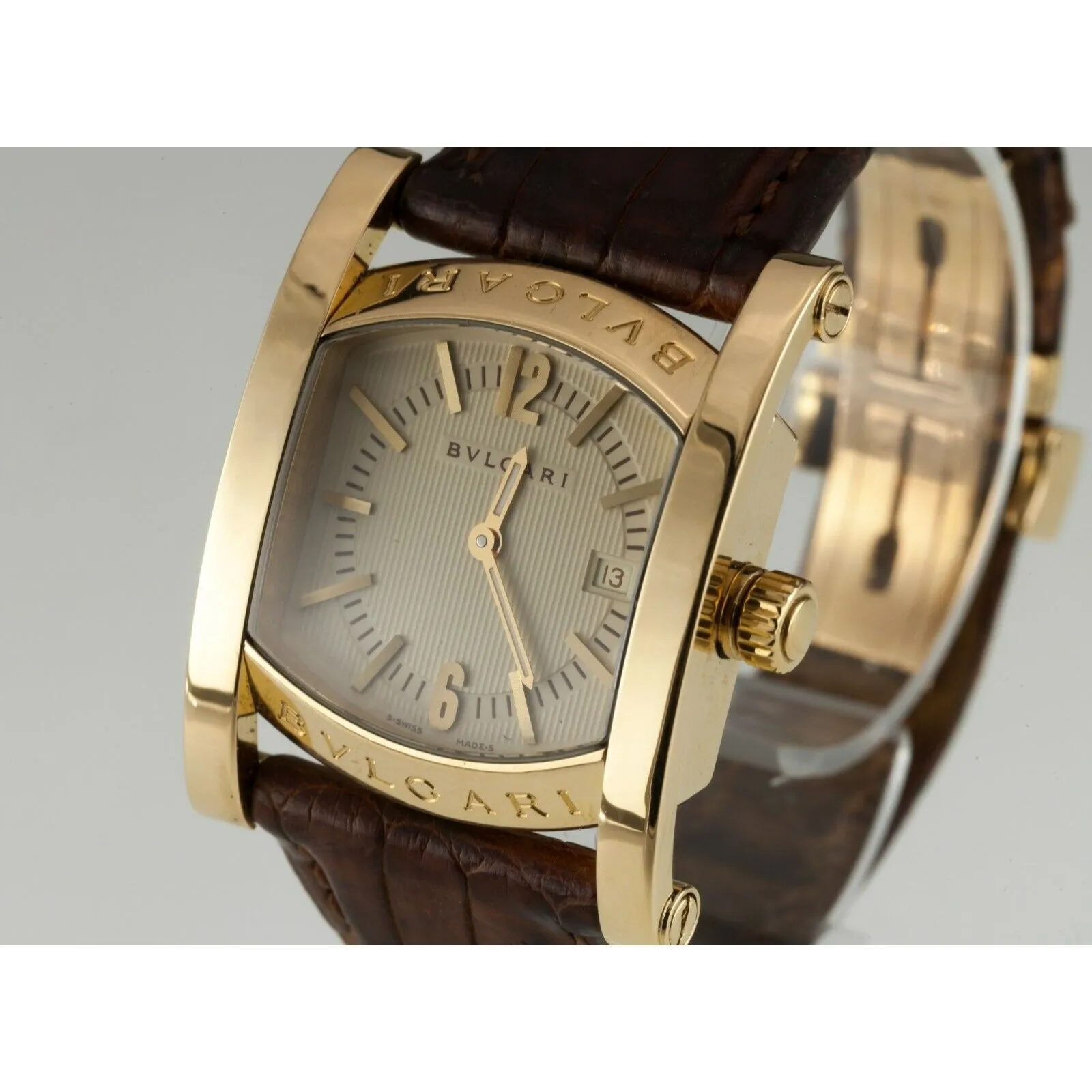 Bulgari Bvlgari Assioma Women's 18k Yellow Gold Quartz Watch w/ Box & Papers 39G