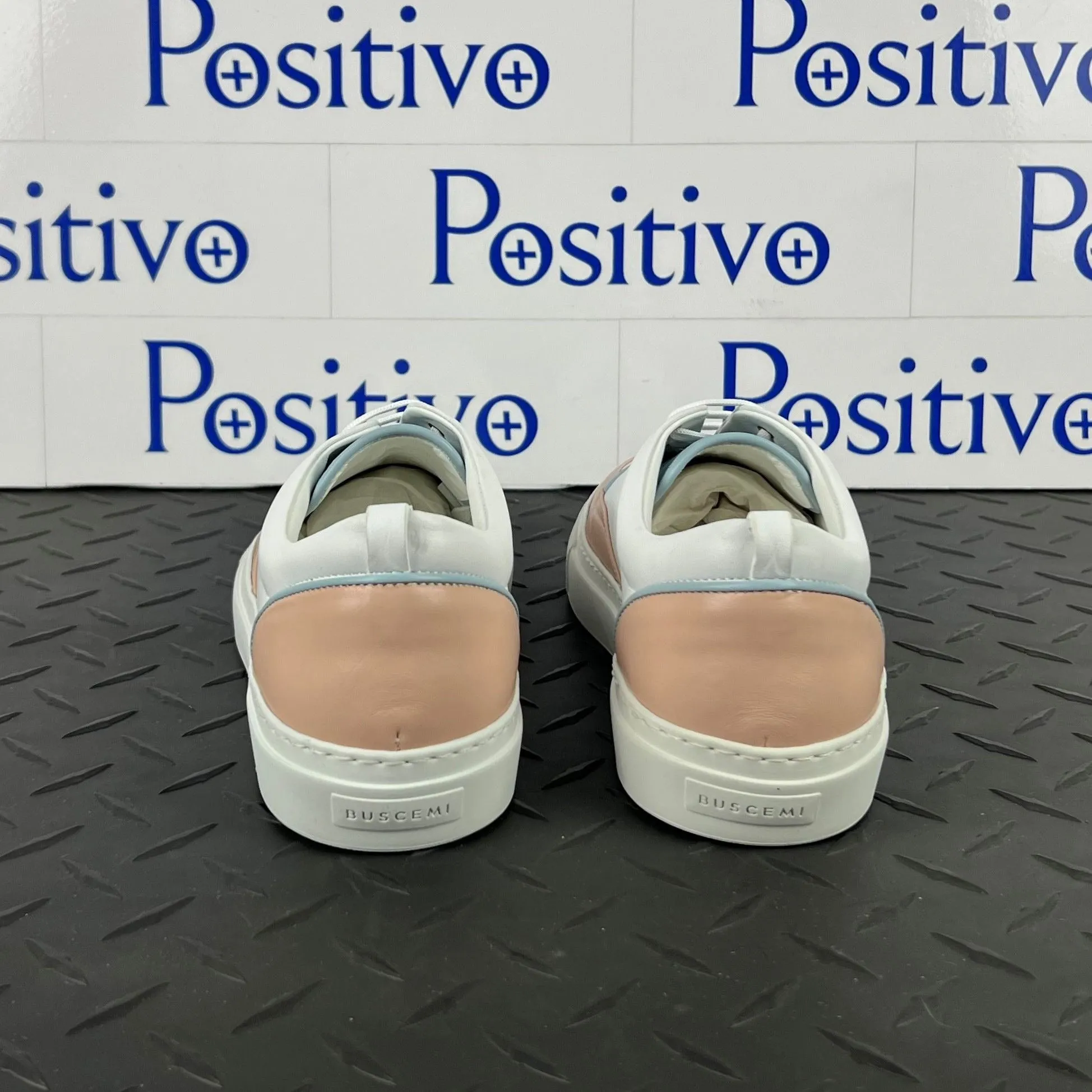 Buscemi Women's Cali White Trio Leather Low top Sneakers SAMPLE
