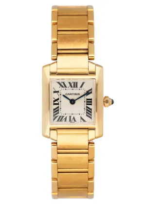 Cartier Tank Francaise W50002N2 Yellow Gold Ladies Watch