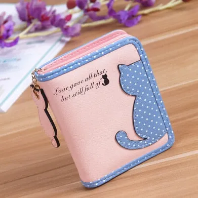 Cat Cut Out Coin Purse and Wallets