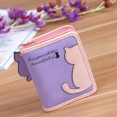 Cat Cut Out Coin Purse and Wallets